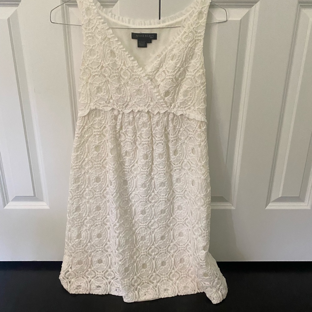 Anne Klein White Lace Dress